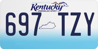 KY license plate 697TZY