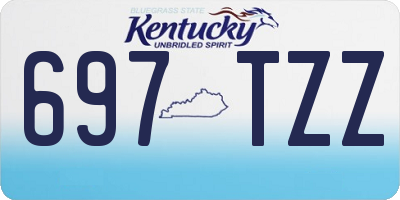 KY license plate 697TZZ