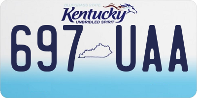 KY license plate 697UAA