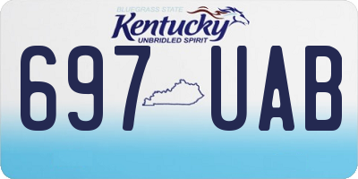 KY license plate 697UAB