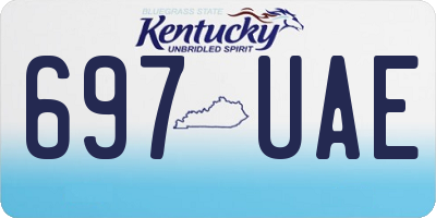 KY license plate 697UAE