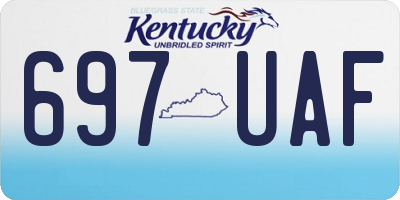 KY license plate 697UAF