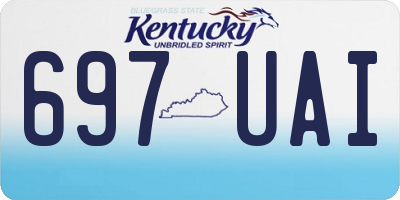 KY license plate 697UAI