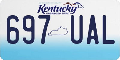 KY license plate 697UAL