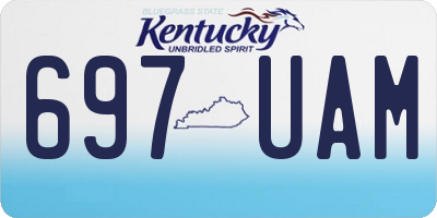 KY license plate 697UAM