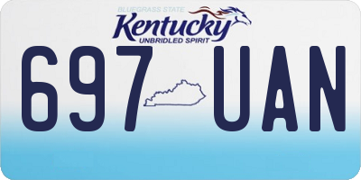 KY license plate 697UAN