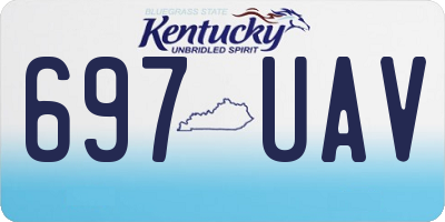 KY license plate 697UAV