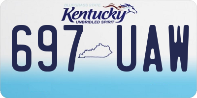 KY license plate 697UAW