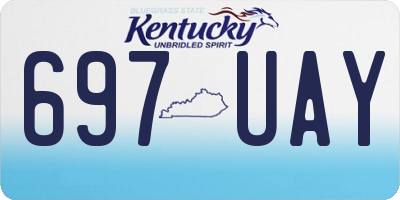 KY license plate 697UAY