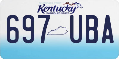 KY license plate 697UBA