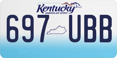 KY license plate 697UBB
