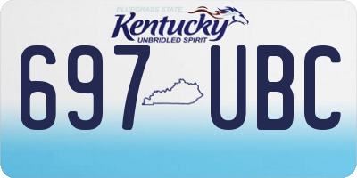 KY license plate 697UBC
