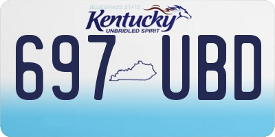 KY license plate 697UBD