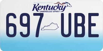 KY license plate 697UBE