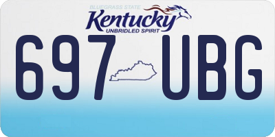 KY license plate 697UBG