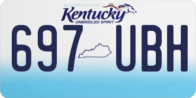 KY license plate 697UBH