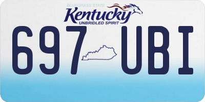 KY license plate 697UBI