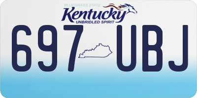 KY license plate 697UBJ