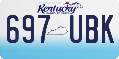 KY license plate 697UBK