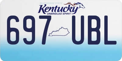 KY license plate 697UBL
