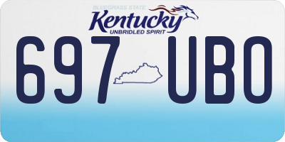 KY license plate 697UBO