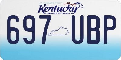 KY license plate 697UBP