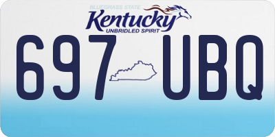 KY license plate 697UBQ