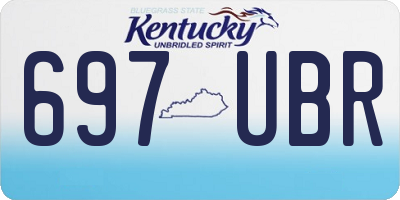 KY license plate 697UBR
