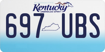 KY license plate 697UBS
