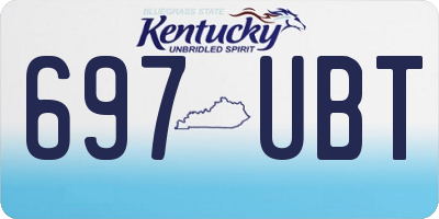 KY license plate 697UBT