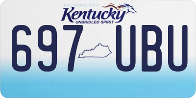 KY license plate 697UBU