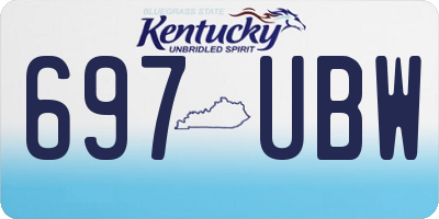 KY license plate 697UBW