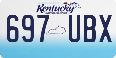 KY license plate 697UBX