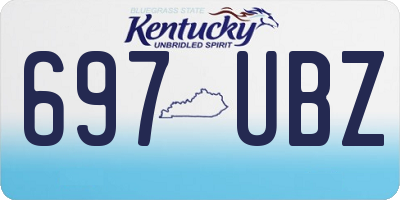 KY license plate 697UBZ