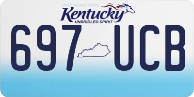 KY license plate 697UCB