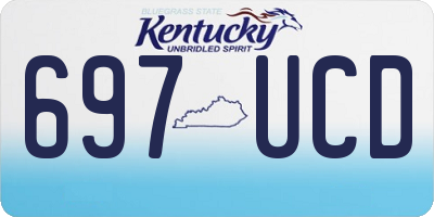 KY license plate 697UCD