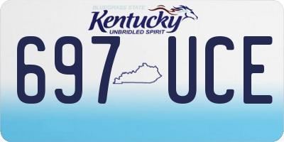 KY license plate 697UCE