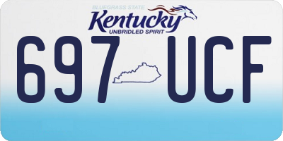 KY license plate 697UCF