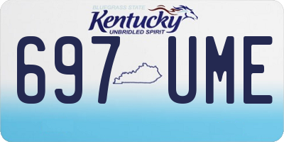 KY license plate 697UME