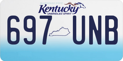 KY license plate 697UNB