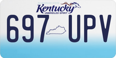 KY license plate 697UPV