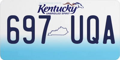 KY license plate 697UQA