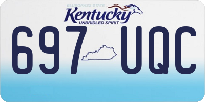 KY license plate 697UQC