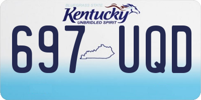 KY license plate 697UQD