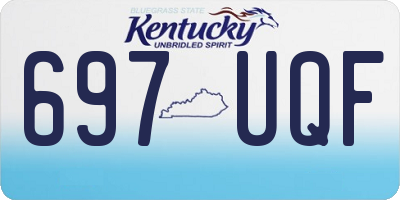 KY license plate 697UQF