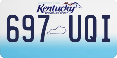 KY license plate 697UQI