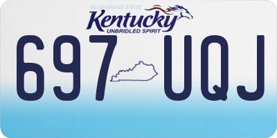 KY license plate 697UQJ