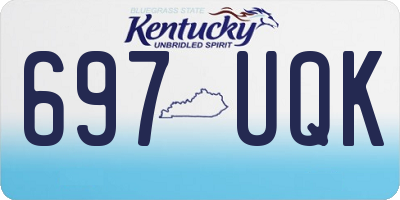 KY license plate 697UQK