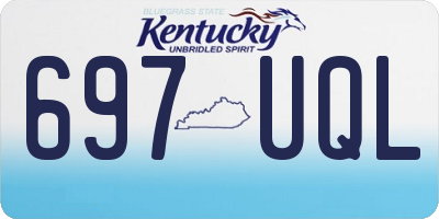 KY license plate 697UQL