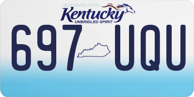 KY license plate 697UQU